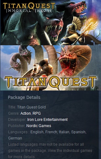 Titan Quest Gold Steam - Click Image to Close